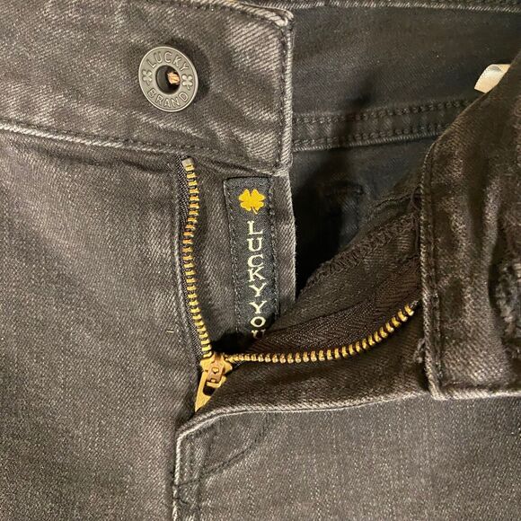 Lucky Brand Women Size 4/27 Faded Black Low Rise Lolita Skinny Jeans Embroidered - Picture 8 of 13